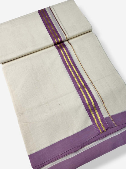  Kerala Balaramapuram Pure Cotton Handloom Mundu/Dhoti 