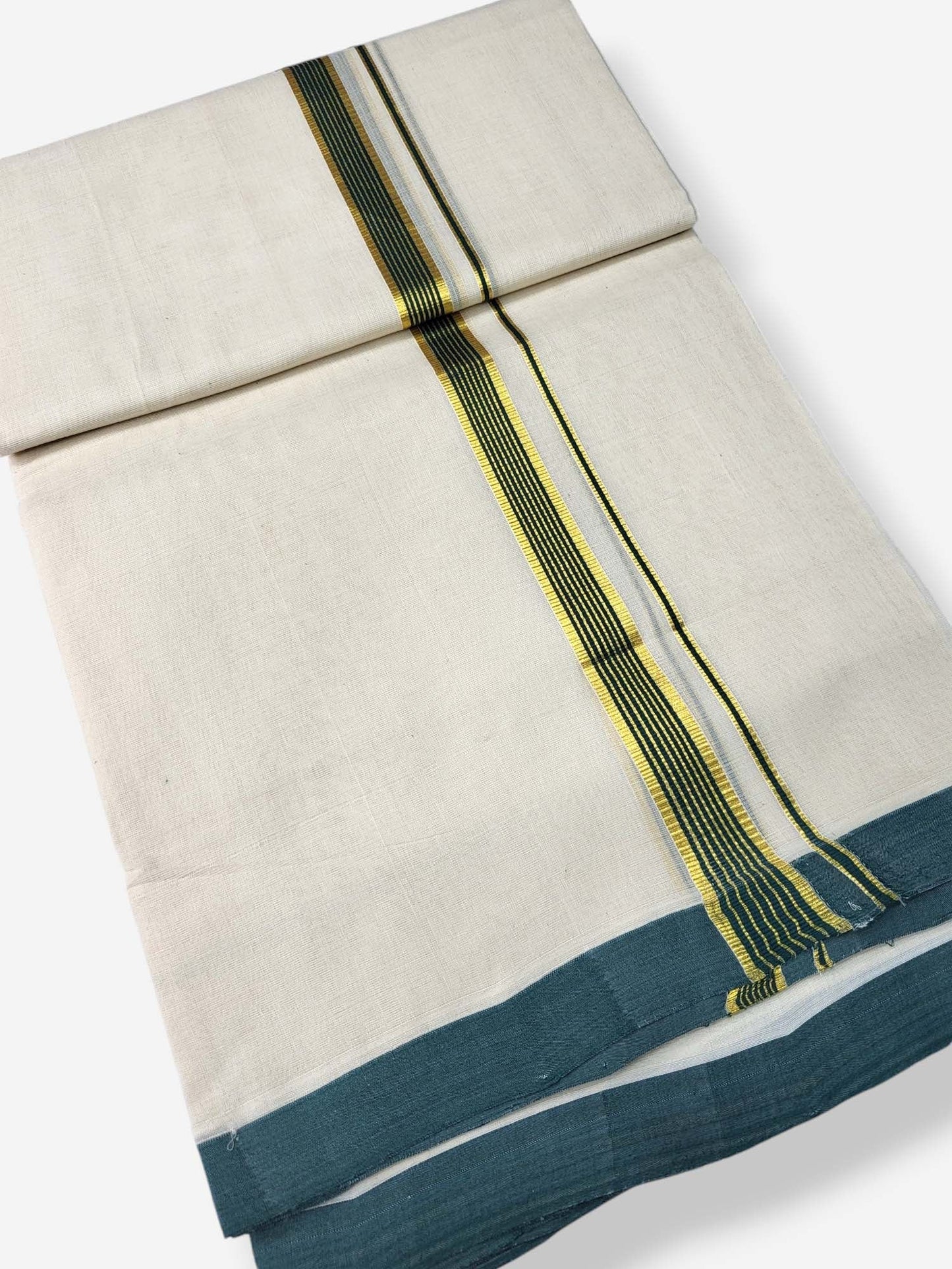  Kerala Balaramapuram Pure Cotton Handloom Mundu/Dhoti 