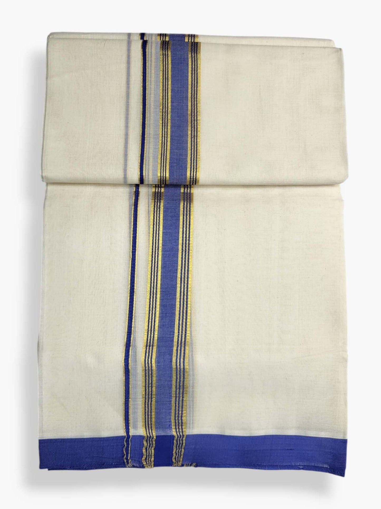  Kerala Balaramapuram Pure Cotton Handloom Mundu/Dhoti 