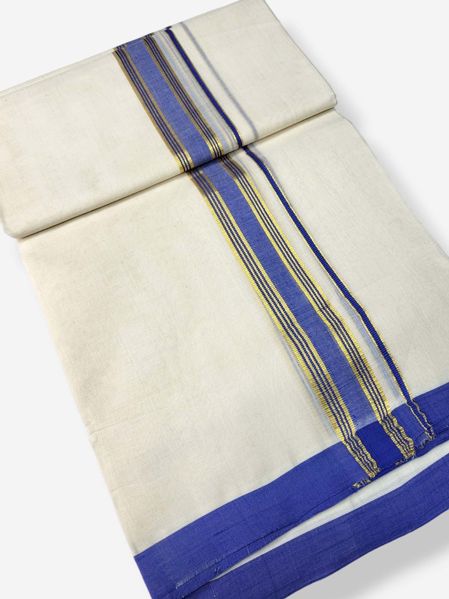  Kerala Balaramapuram Pure Cotton Handloom Mundu/Dhoti 