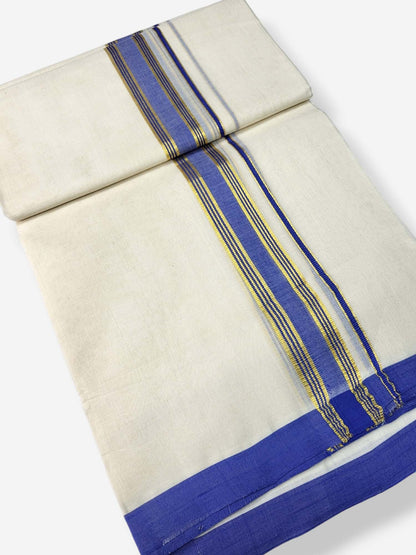  Kerala Balaramapuram Pure Cotton Handloom Mundu/Dhoti 