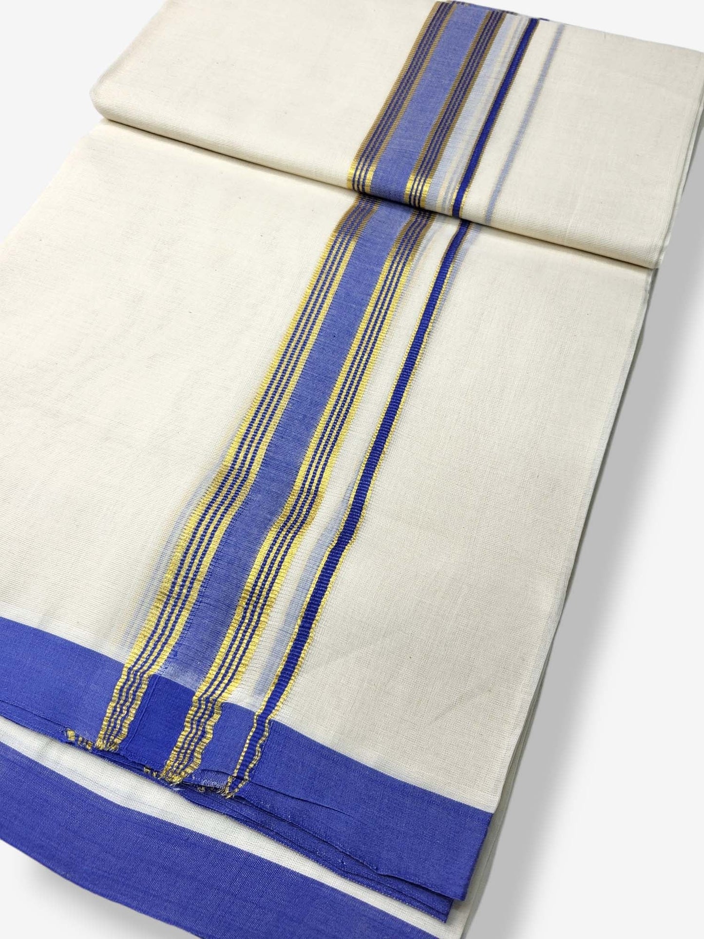  Kerala Balaramapuram Pure Cotton Handloom Mundu/Dhoti 