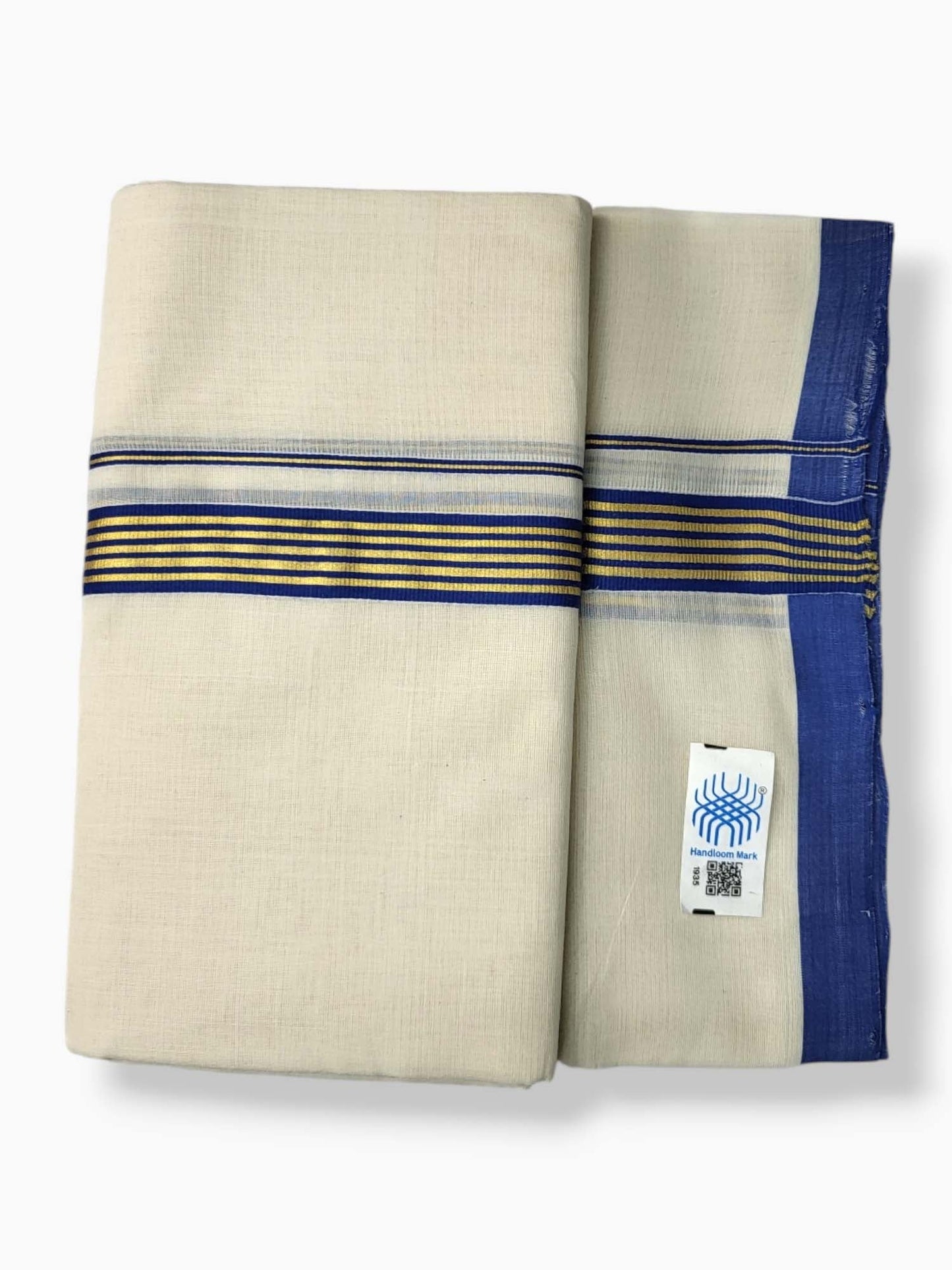  Kerala Balaramapuram Pure Cotton Handloom Mundu/Dhoti 