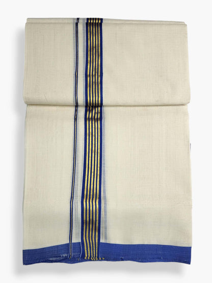  Kerala Balaramapuram Pure Cotton Handloom Mundu/Dhoti 