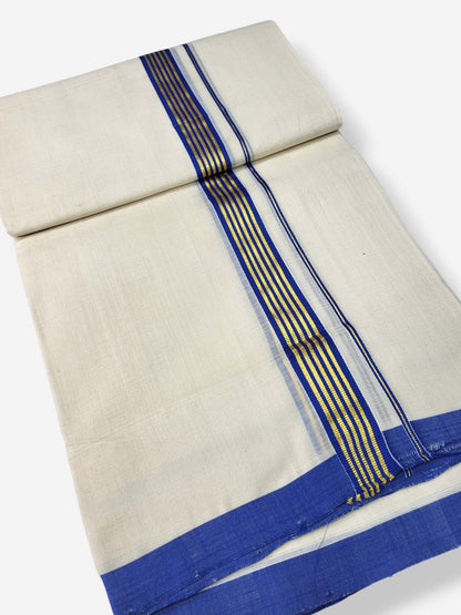  Kerala Balaramapuram Pure Cotton Handloom Mundu/Dhoti 