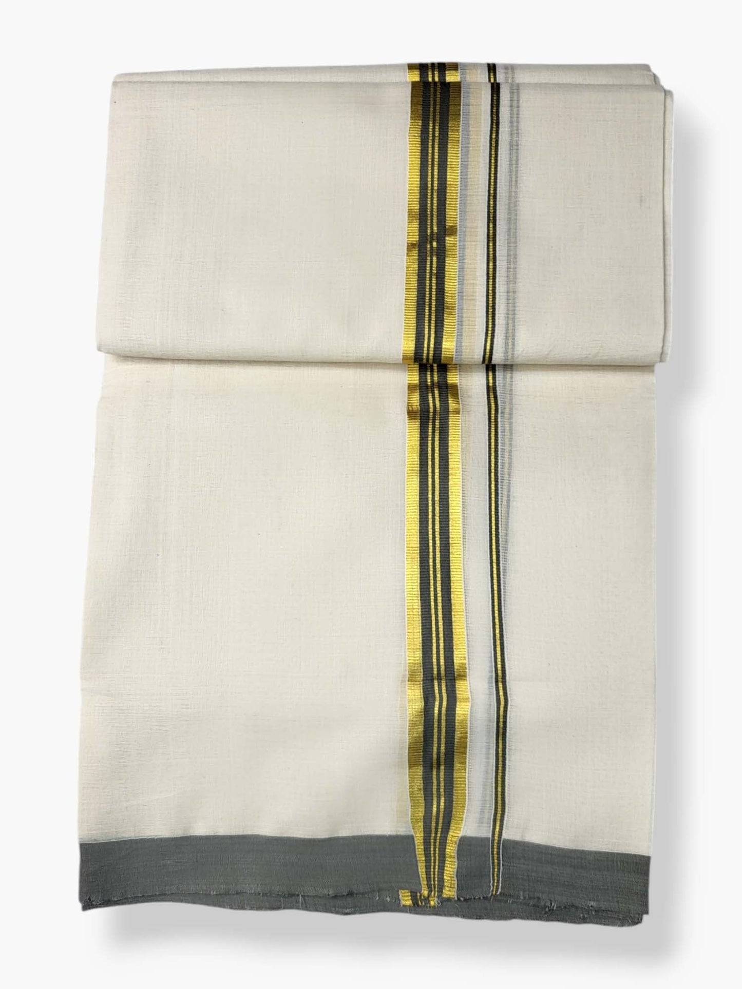  Kerala Balaramapuram Pure Cotton Handloom Mundu/Dhoti 