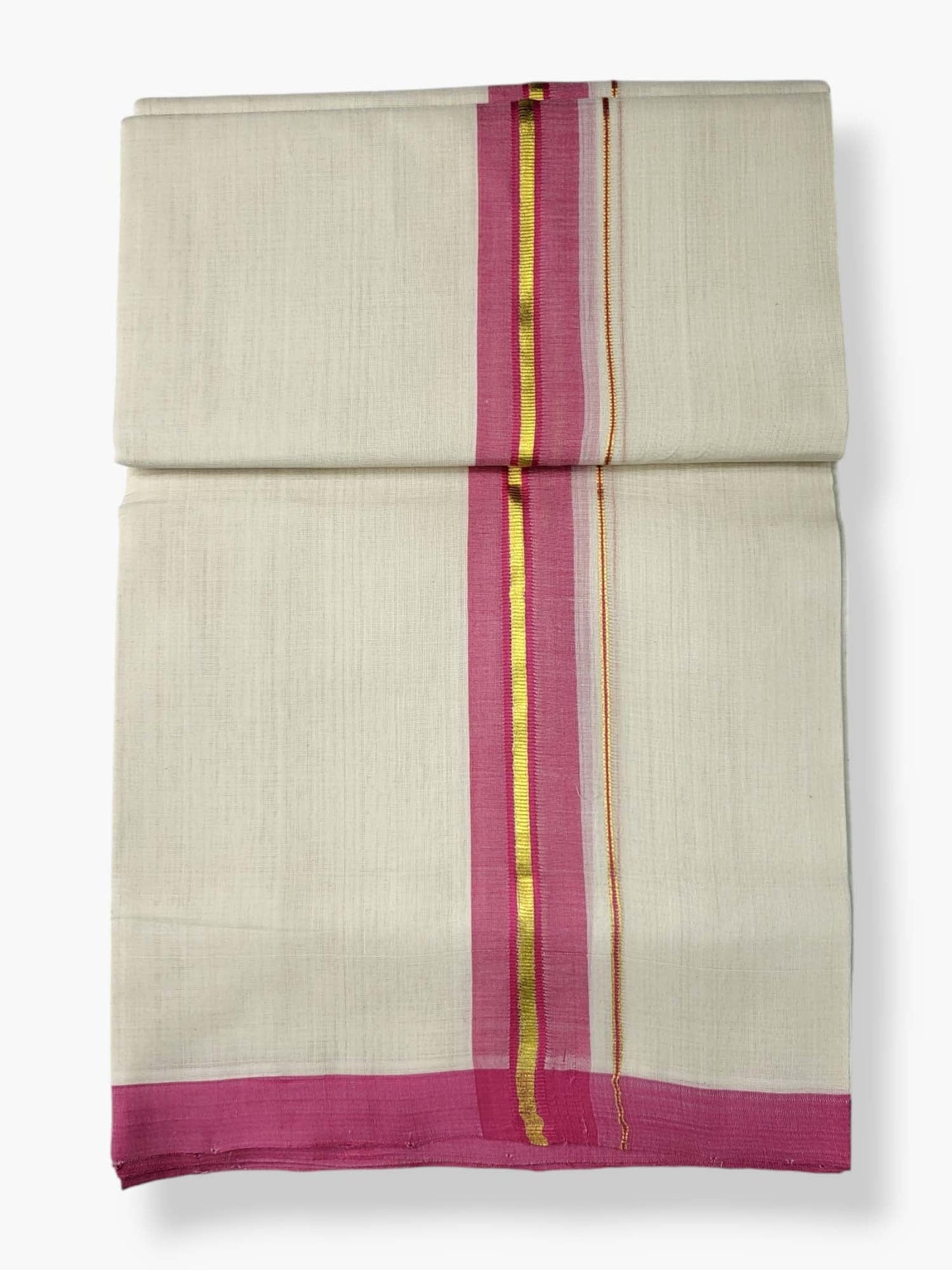  Kerala Balaramapuram Pure Cotton Handloom Mundu/Dhoti 