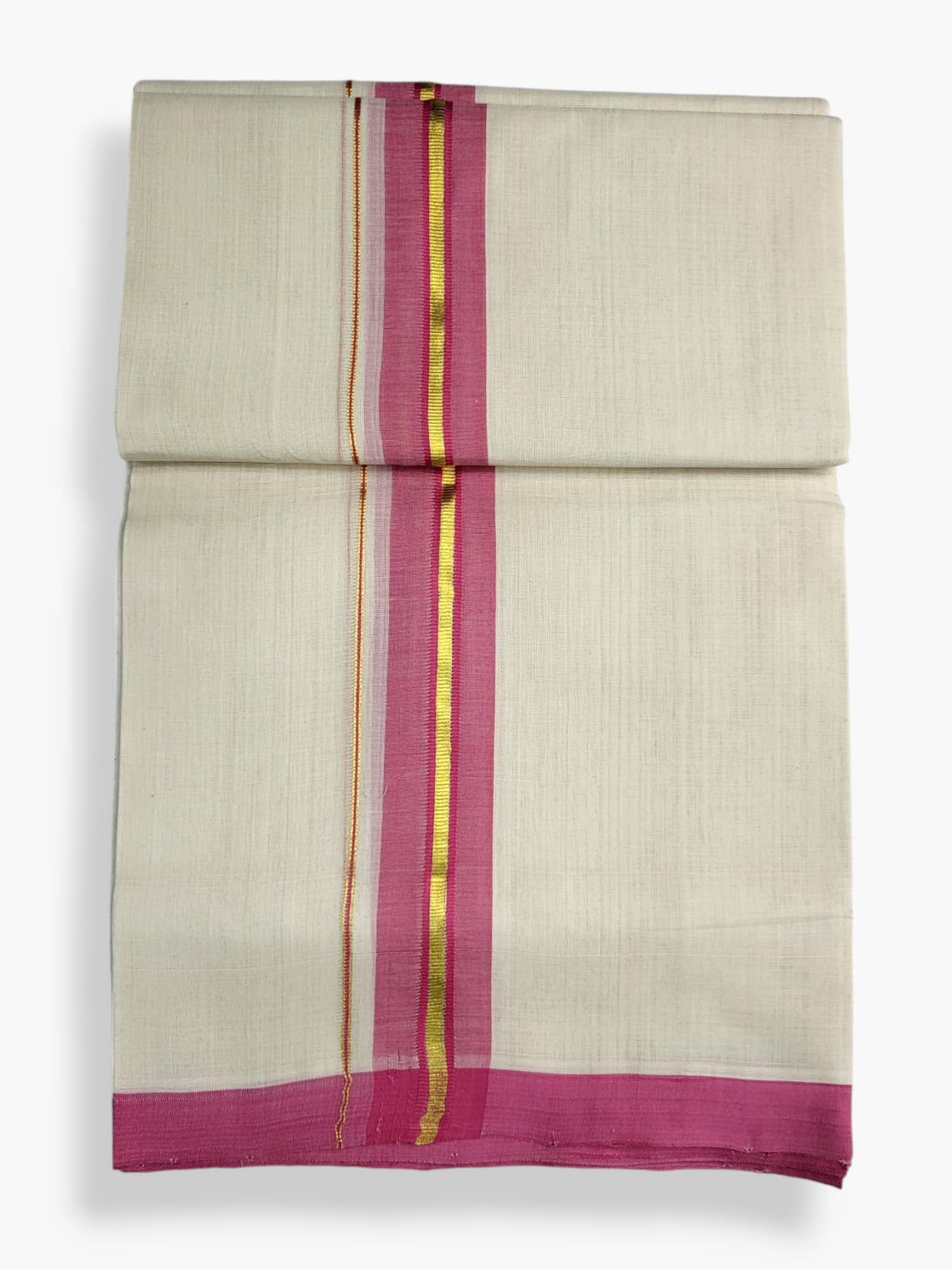  Kerala Balaramapuram Pure Cotton Handloom Mundu/Dhoti 