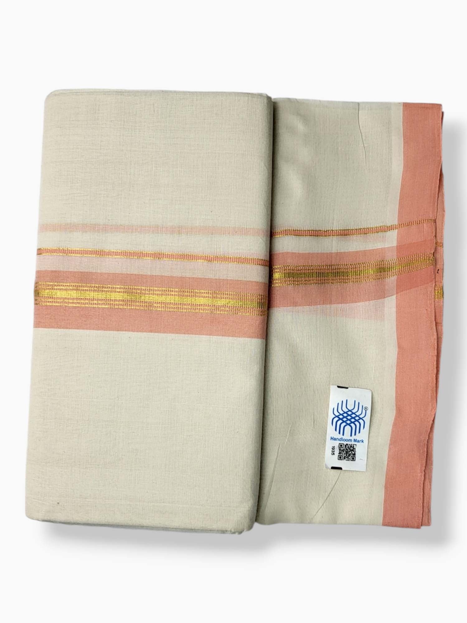  Kerala Balaramapuram Pure Cotton Handloom Mundu/Dhoti 