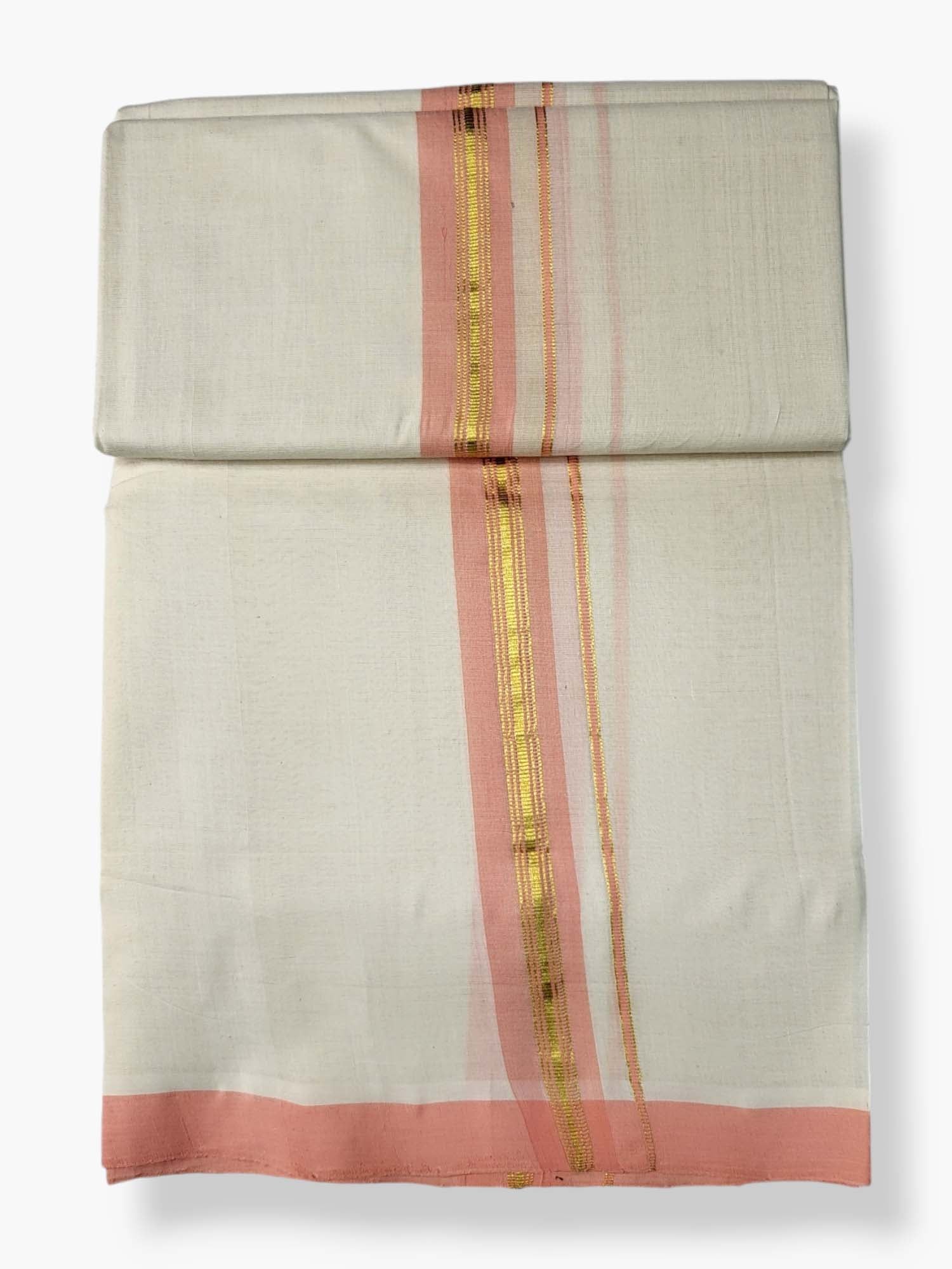  Kerala Balaramapuram Pure Cotton Handloom Mundu/Dhoti 