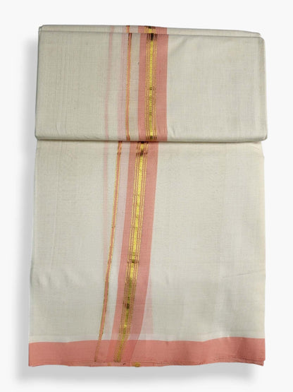  Kerala Balaramapuram Pure Cotton Handloom Mundu/Dhoti 