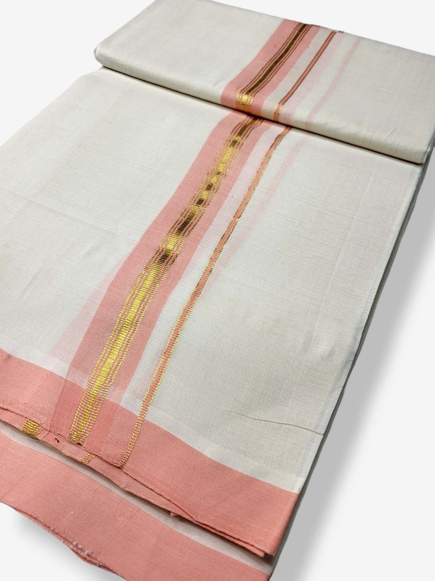  Kerala Balaramapuram Pure Cotton Handloom Mundu/Dhoti 