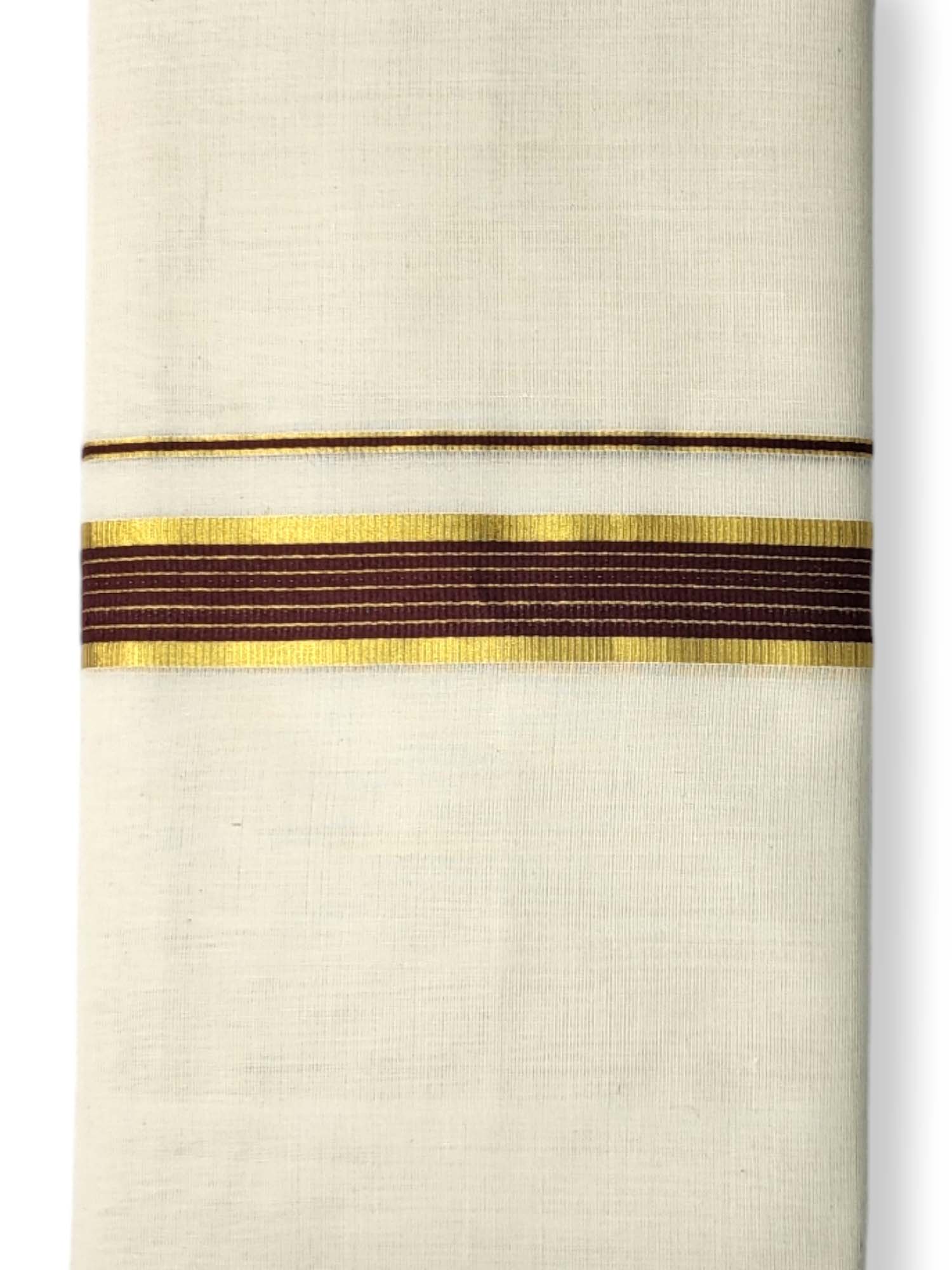  Kerala Balaramapuram Pure Cotton Handloom Mundu/Dhoti 