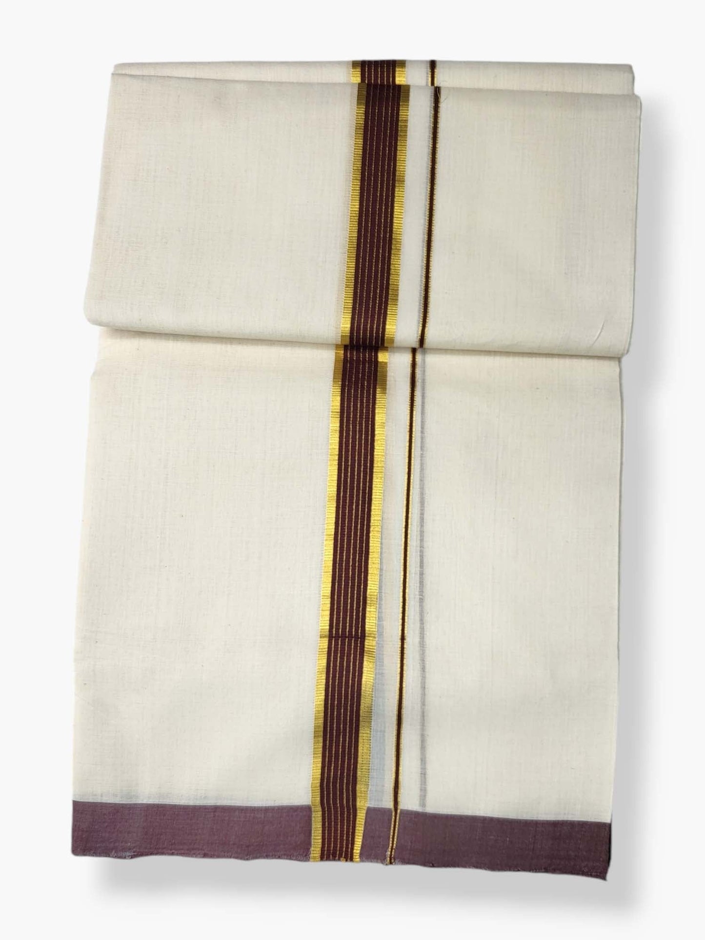  Kerala Balaramapuram Pure Cotton Handloom Mundu/Dhoti 