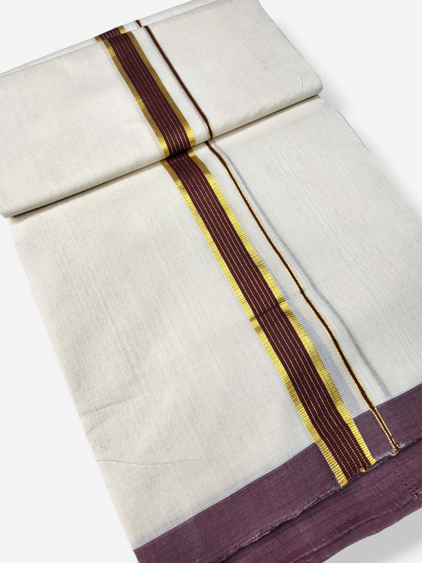  Kerala Balaramapuram Pure Cotton Handloom Mundu/Dhoti 