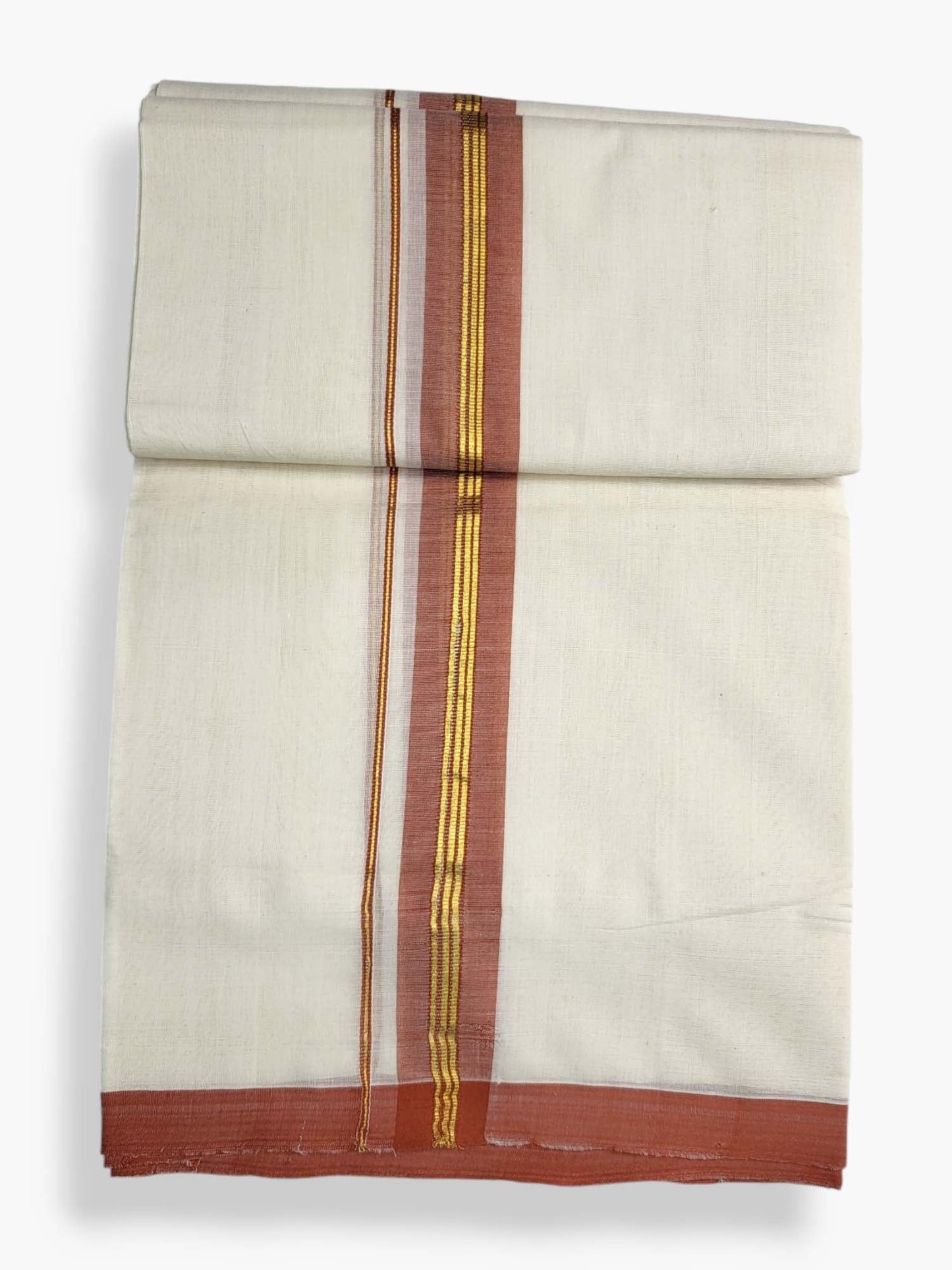  Kerala Balaramapuram Pure Cotton Handloom Mundu/Dhoti 