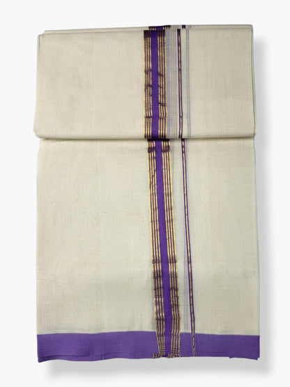  Kerala Balaramapuram Pure Cotton Handloom Mundu/Dhoti 