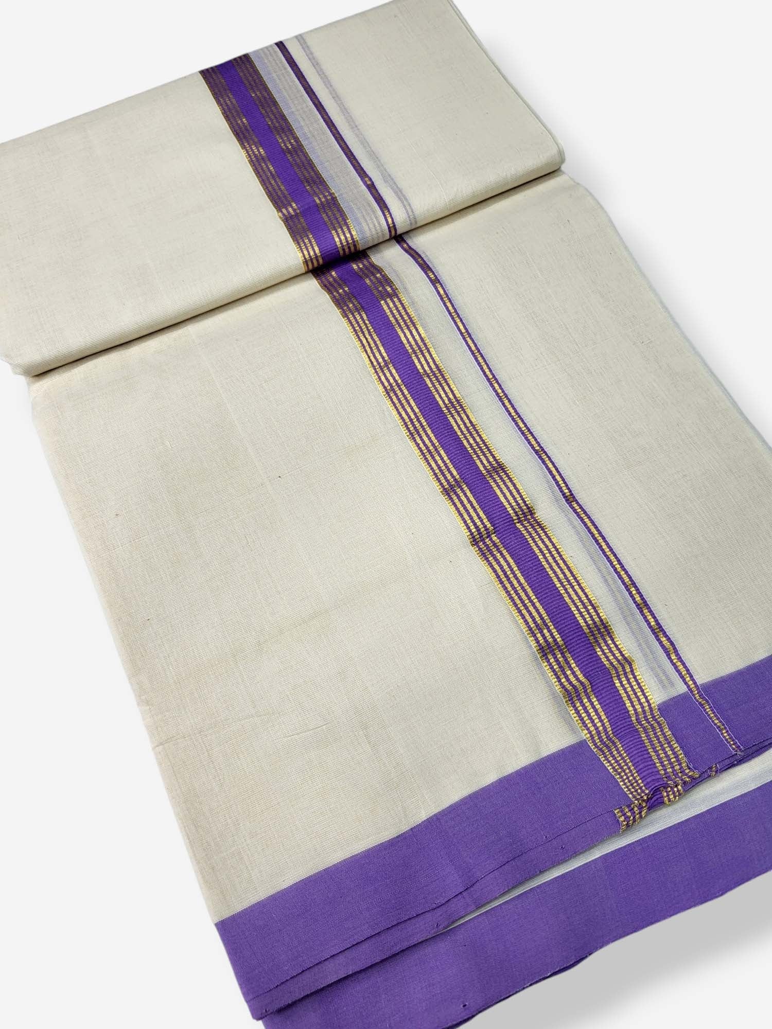  Kerala Balaramapuram Pure Cotton Handloom Mundu/Dhoti 