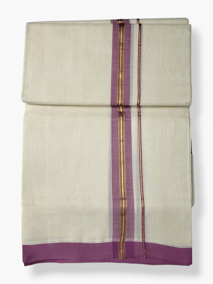  Kerala Balaramapuram Pure Cotton Handloom Mundu/Dhoti 