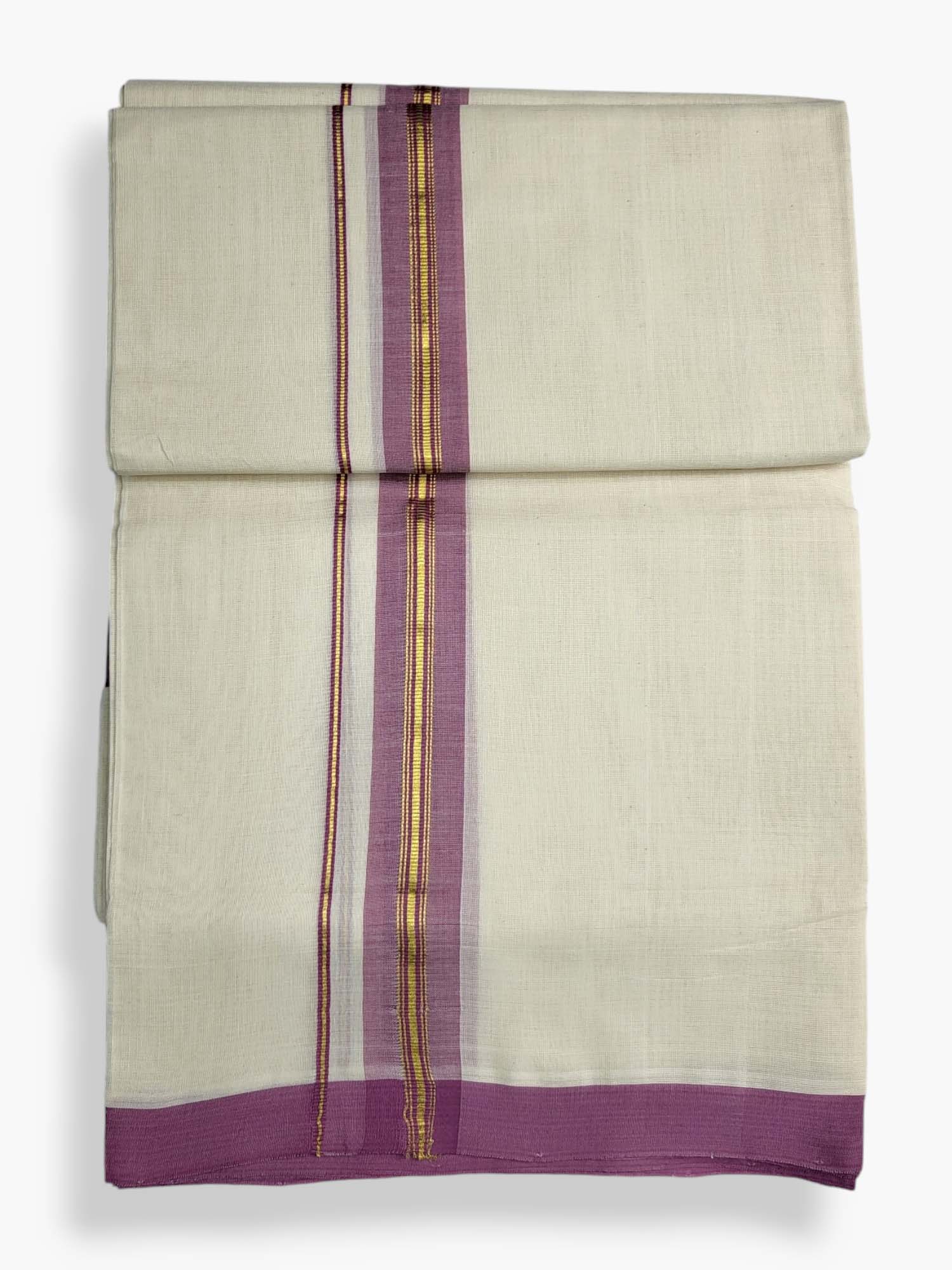  Kerala Balaramapuram Pure Cotton Handloom Mundu/Dhoti 