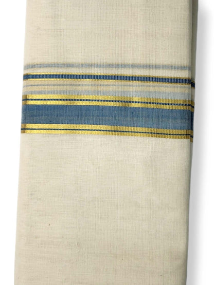  Kerala Balaramapuram Pure Cotton Handloom Mundu/Dhoti 