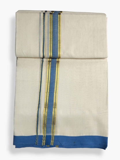  Kerala Balaramapuram Pure Cotton Handloom Mundu/Dhoti 