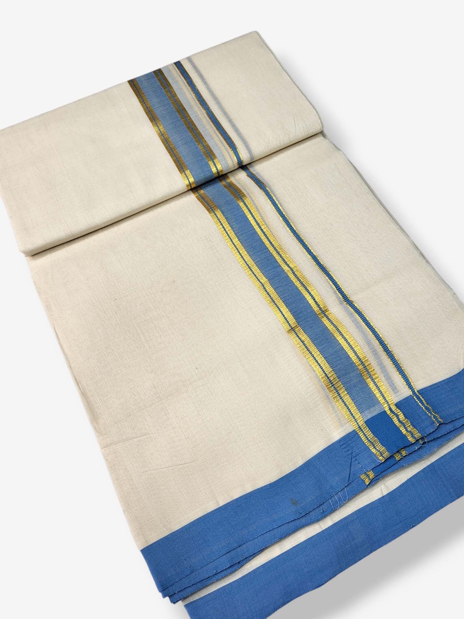  Kerala Balaramapuram Pure Cotton Handloom Mundu/Dhoti 