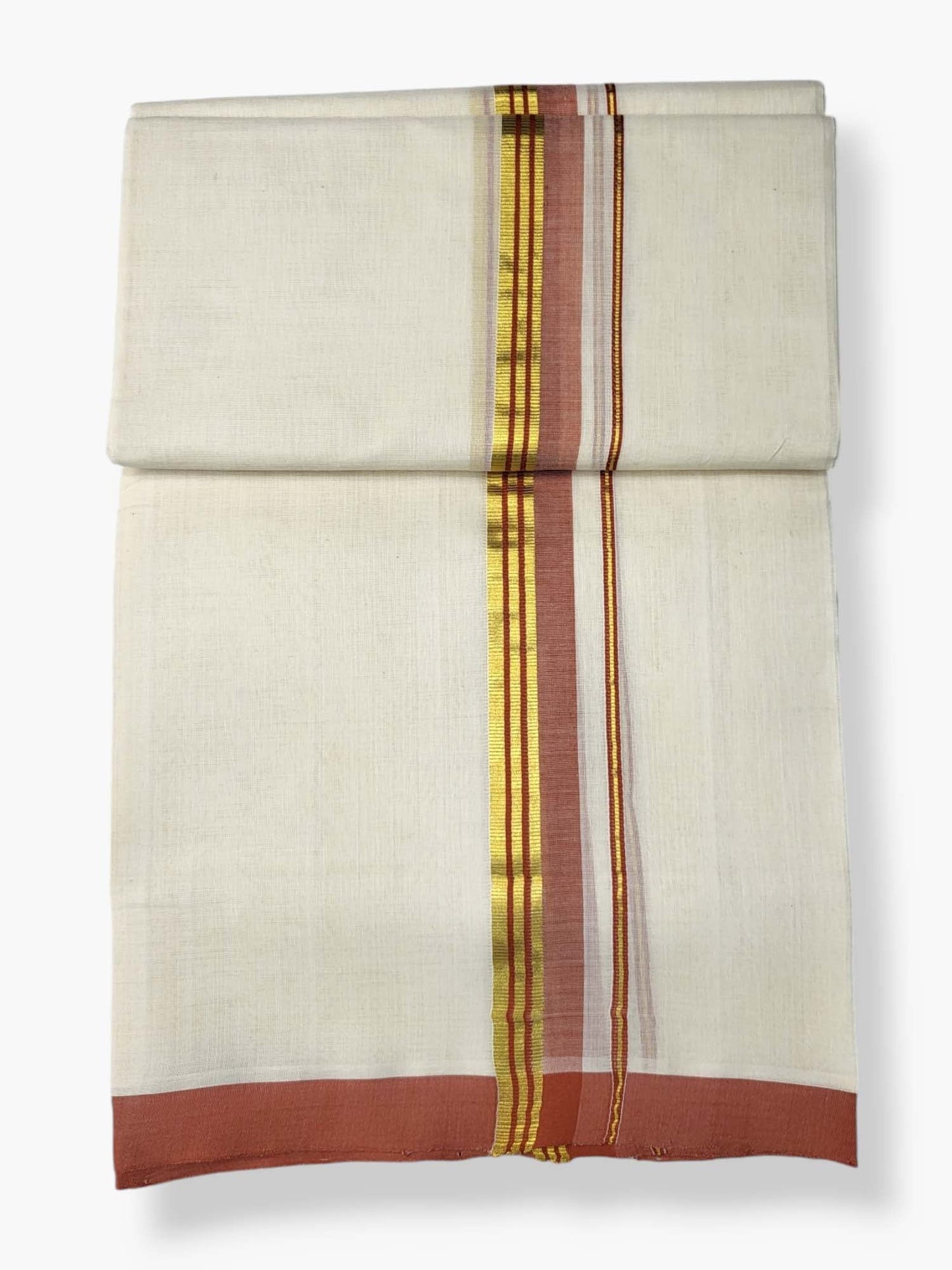  Kerala Balaramapuram Pure Cotton Handloom Mundu/Dhoti 