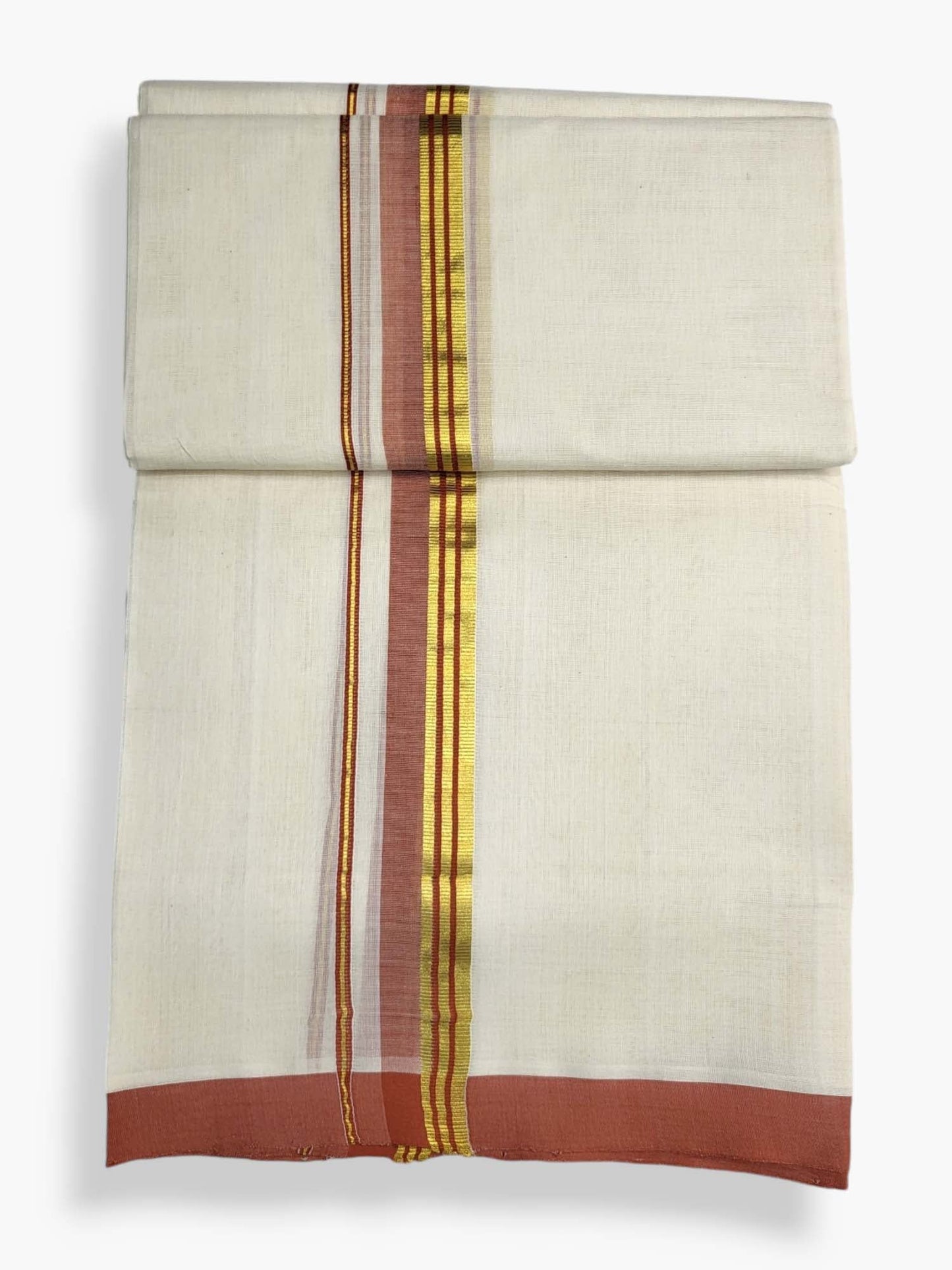  Kerala Balaramapuram Pure Cotton Handloom Mundu/Dhoti 