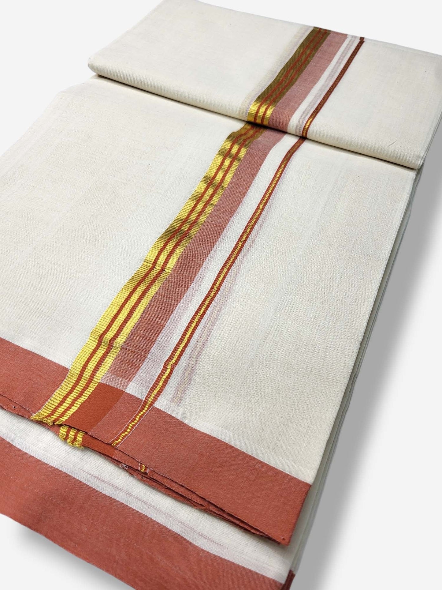  Kerala Balaramapuram Pure Cotton Handloom Mundu/Dhoti 