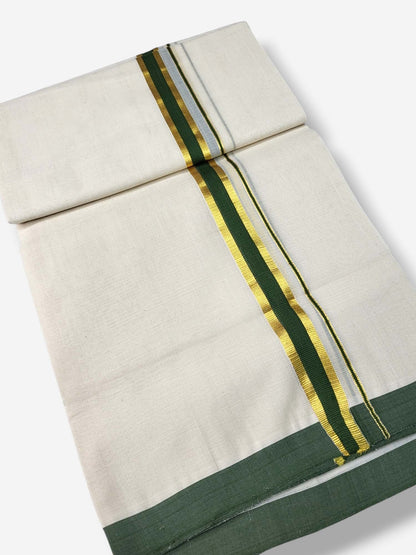  Kerala Balaramapuram Pure Cotton Handloom Mundu/Dhoti 