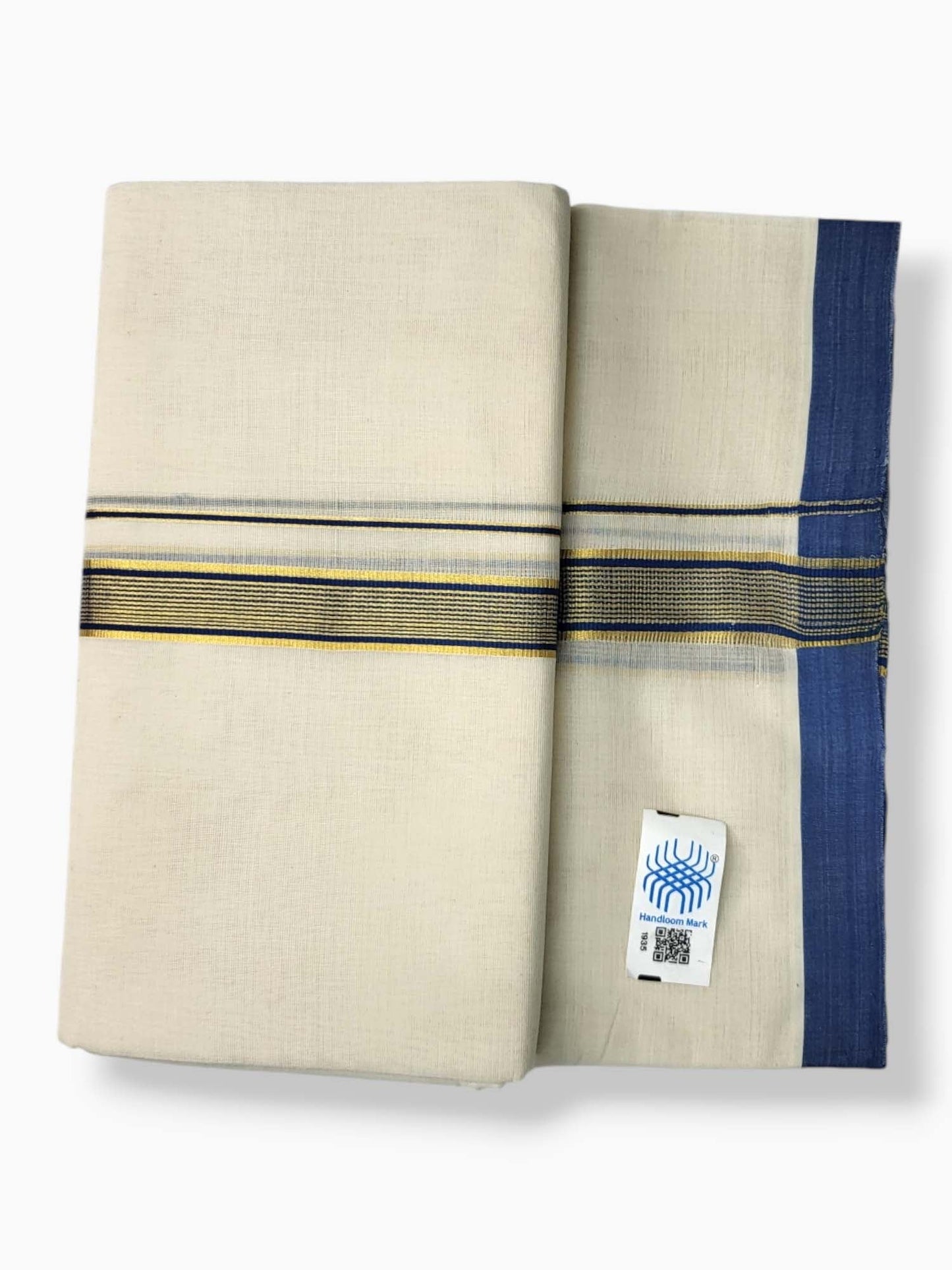  Kerala Balaramapuram Pure Cotton Handloom Mundu/Dhoti 