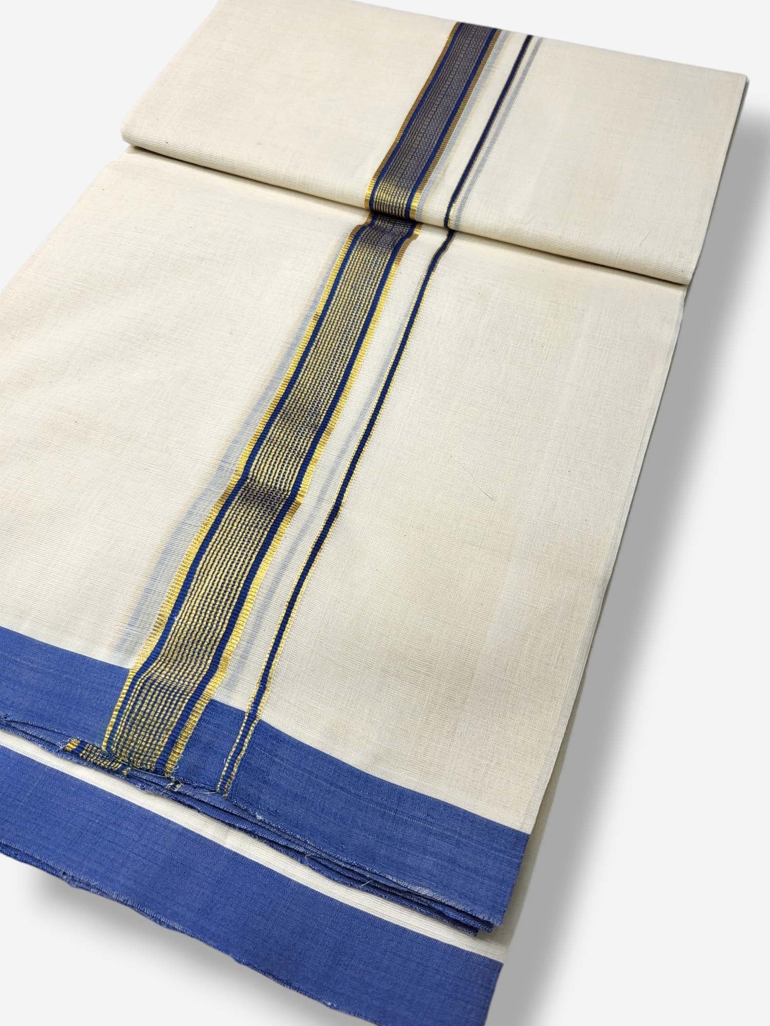  Kerala Balaramapuram Pure Cotton Handloom Mundu/Dhoti 