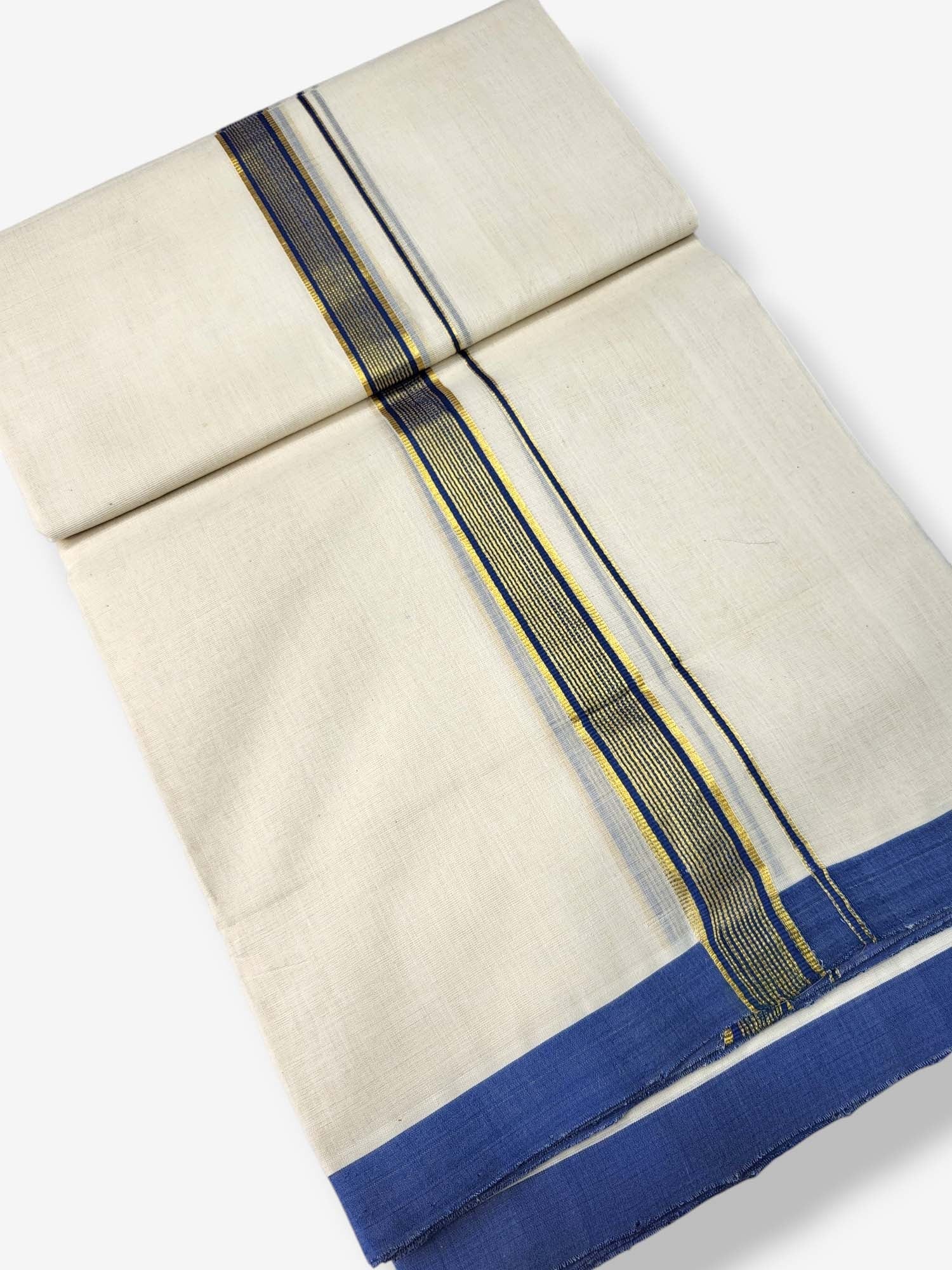  Kerala Balaramapuram Pure Cotton Handloom Mundu/Dhoti 