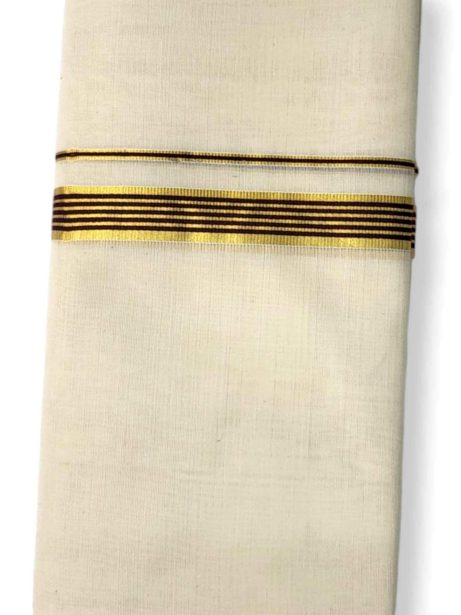  Kerala Balaramapuram Pure Cotton Handloom Mundu/Dhoti 