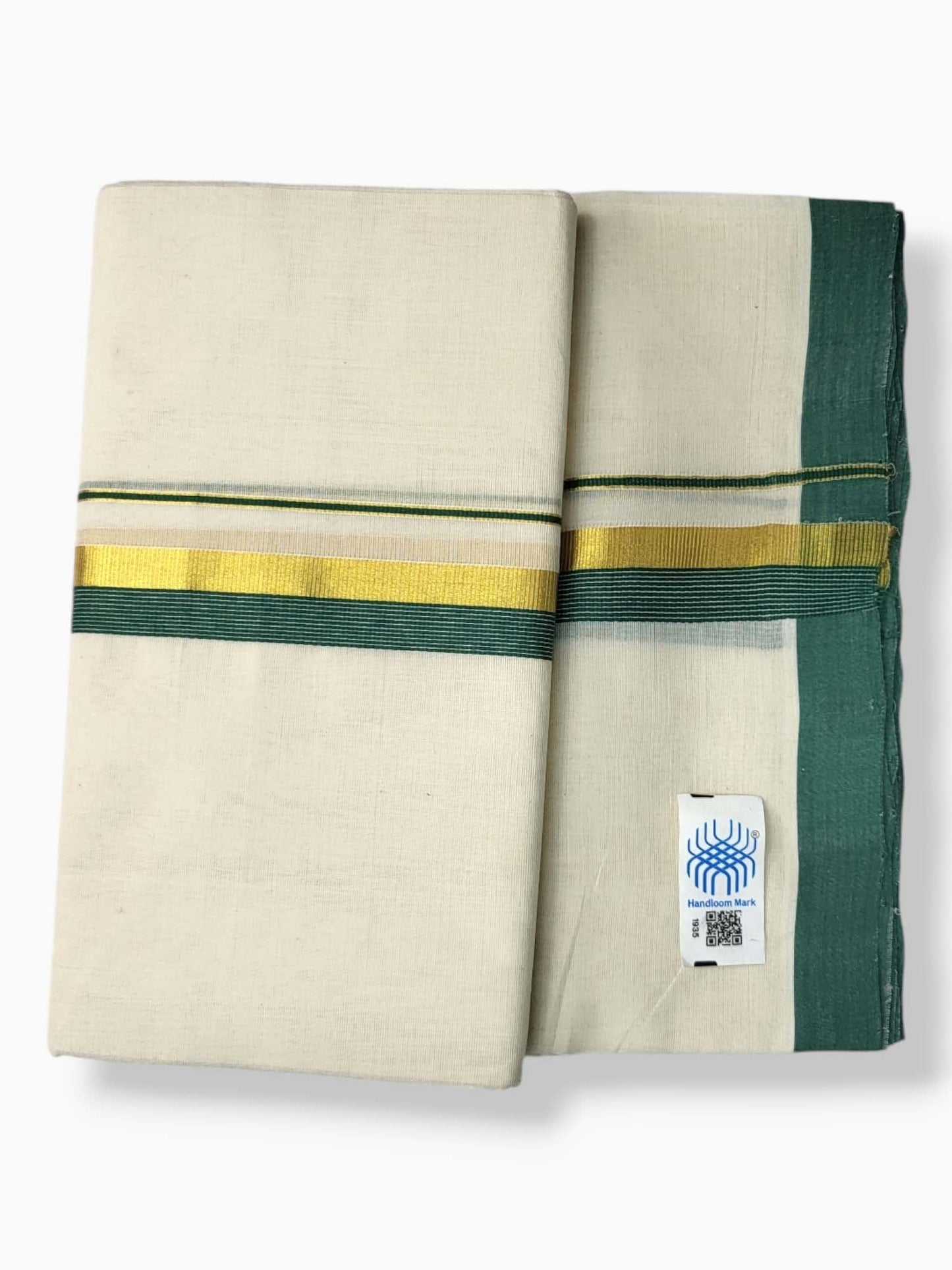  Kerala Balaramapuram Pure Cotton Handloom Mundu/Dhoti 