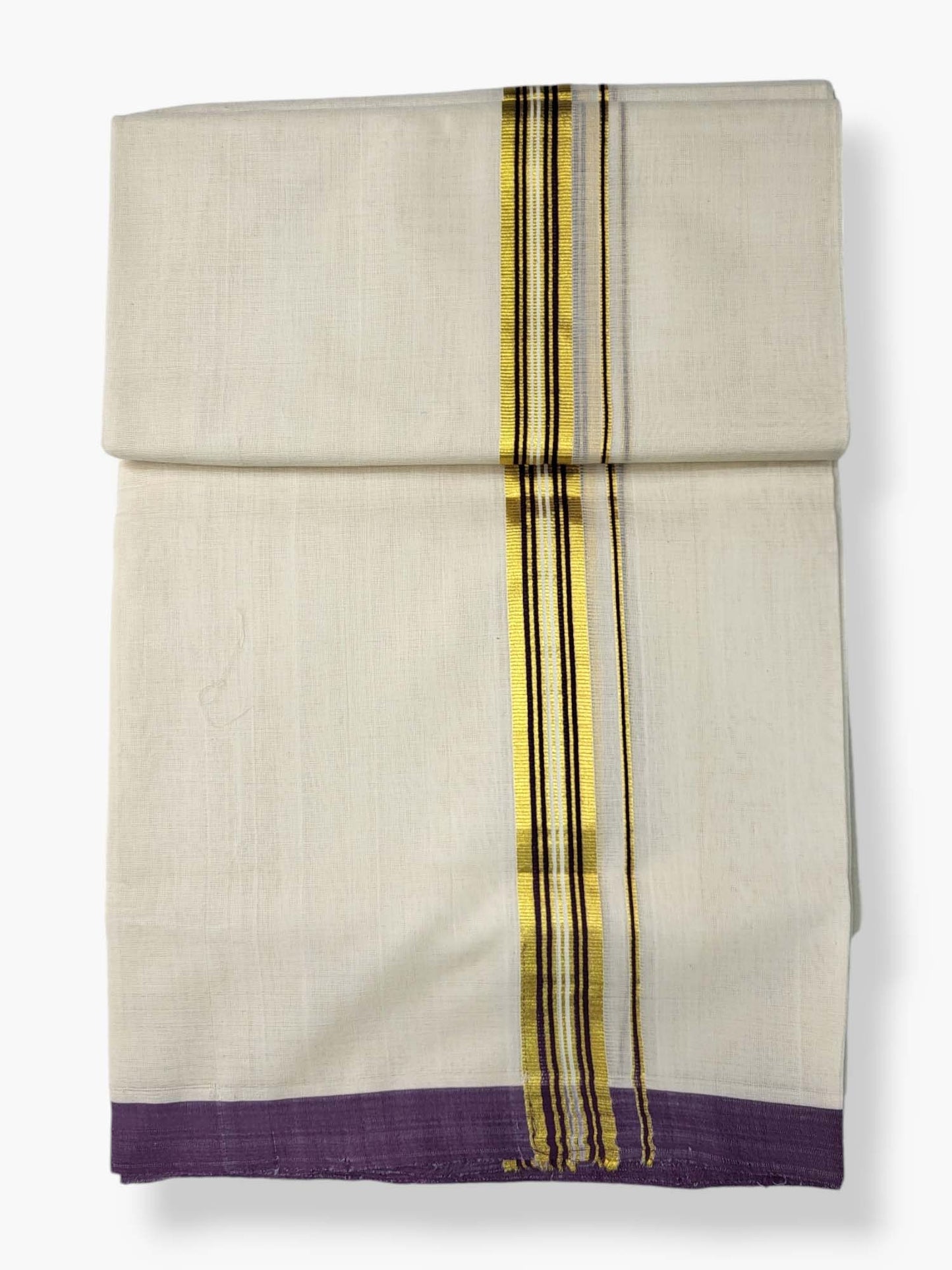  Kerala Balaramapuram Pure Cotton Handloom Mundu/Dhoti 