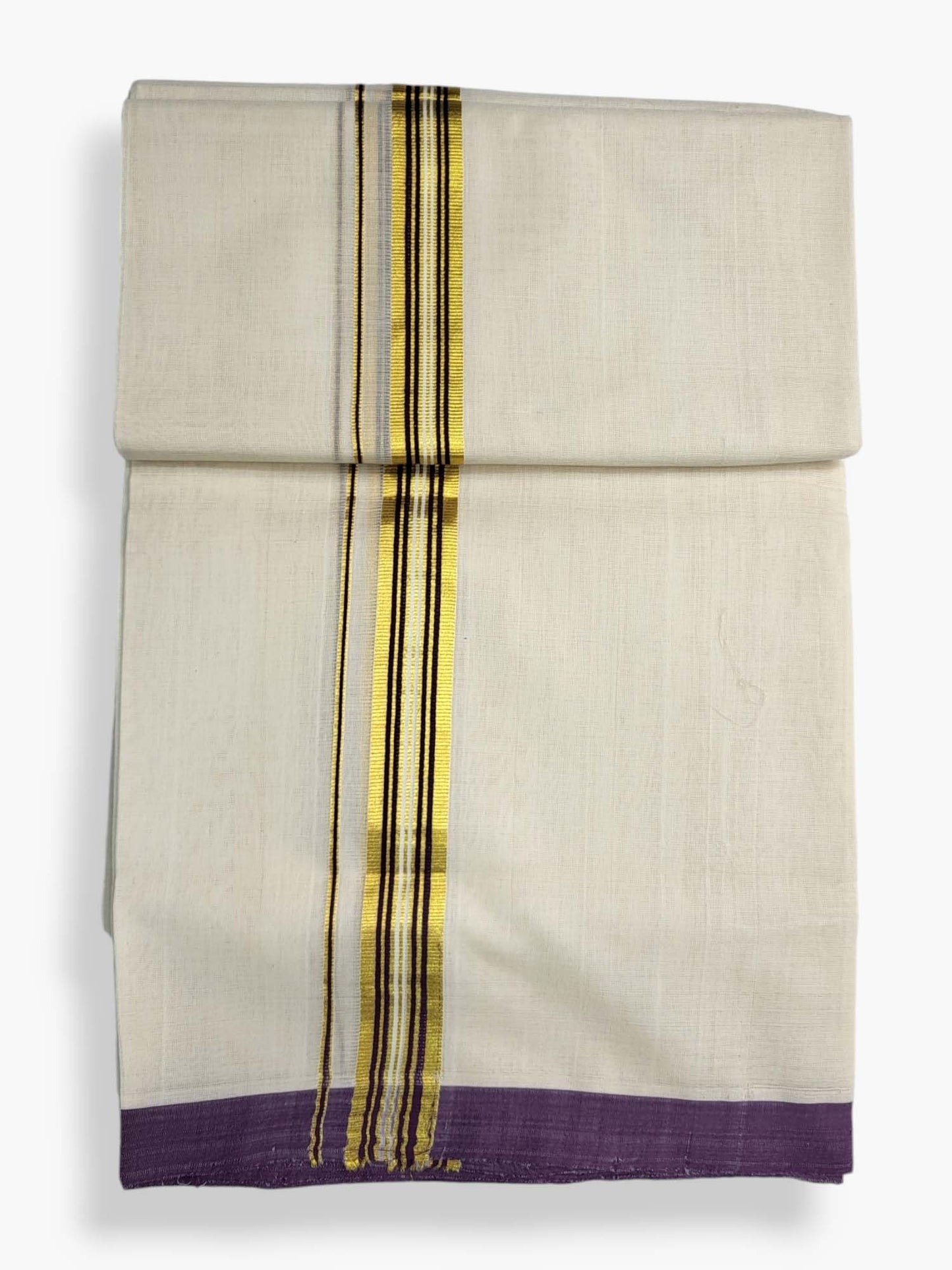  Kerala Balaramapuram Pure Cotton Handloom Mundu/Dhoti 