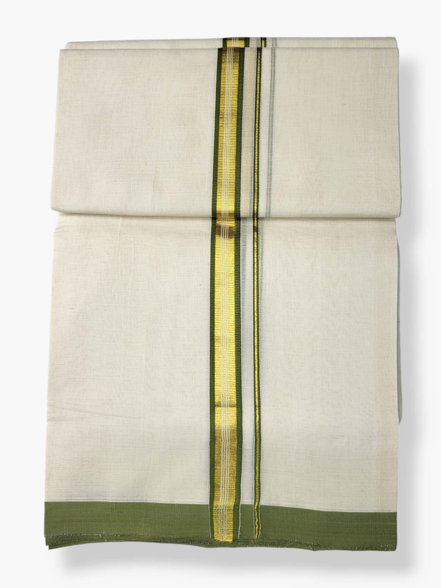  Kerala Balaramapuram Pure Cotton Handloom Mundu/Dhoti 