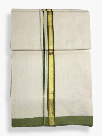  Kerala Balaramapuram Pure Cotton Handloom Mundu/Dhoti 