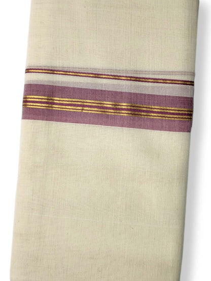  Kerala Balaramapuram Pure Cotton Handloom Mundu/Dhoti 