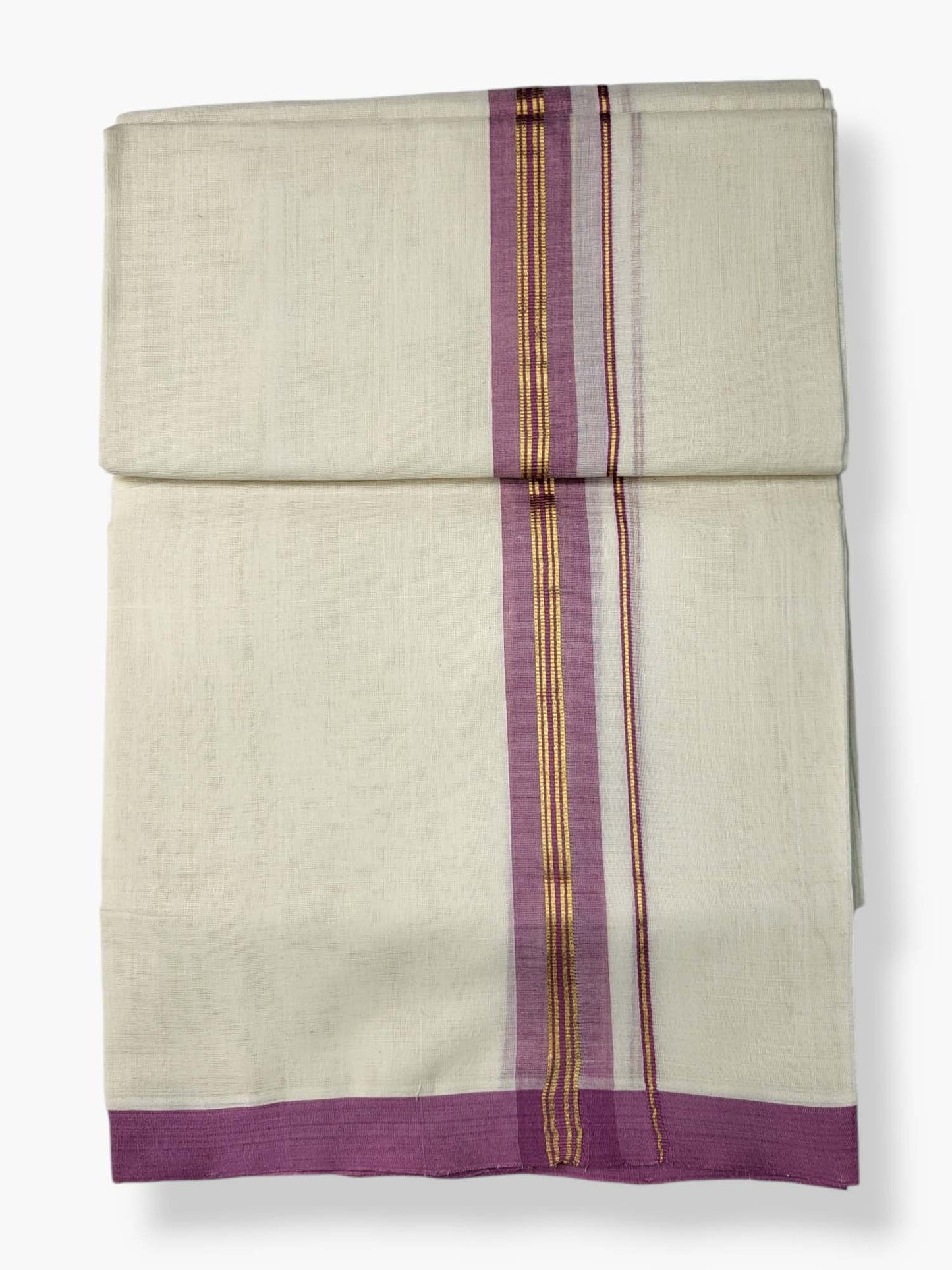  Kerala Balaramapuram Pure Cotton Handloom Mundu/Dhoti 