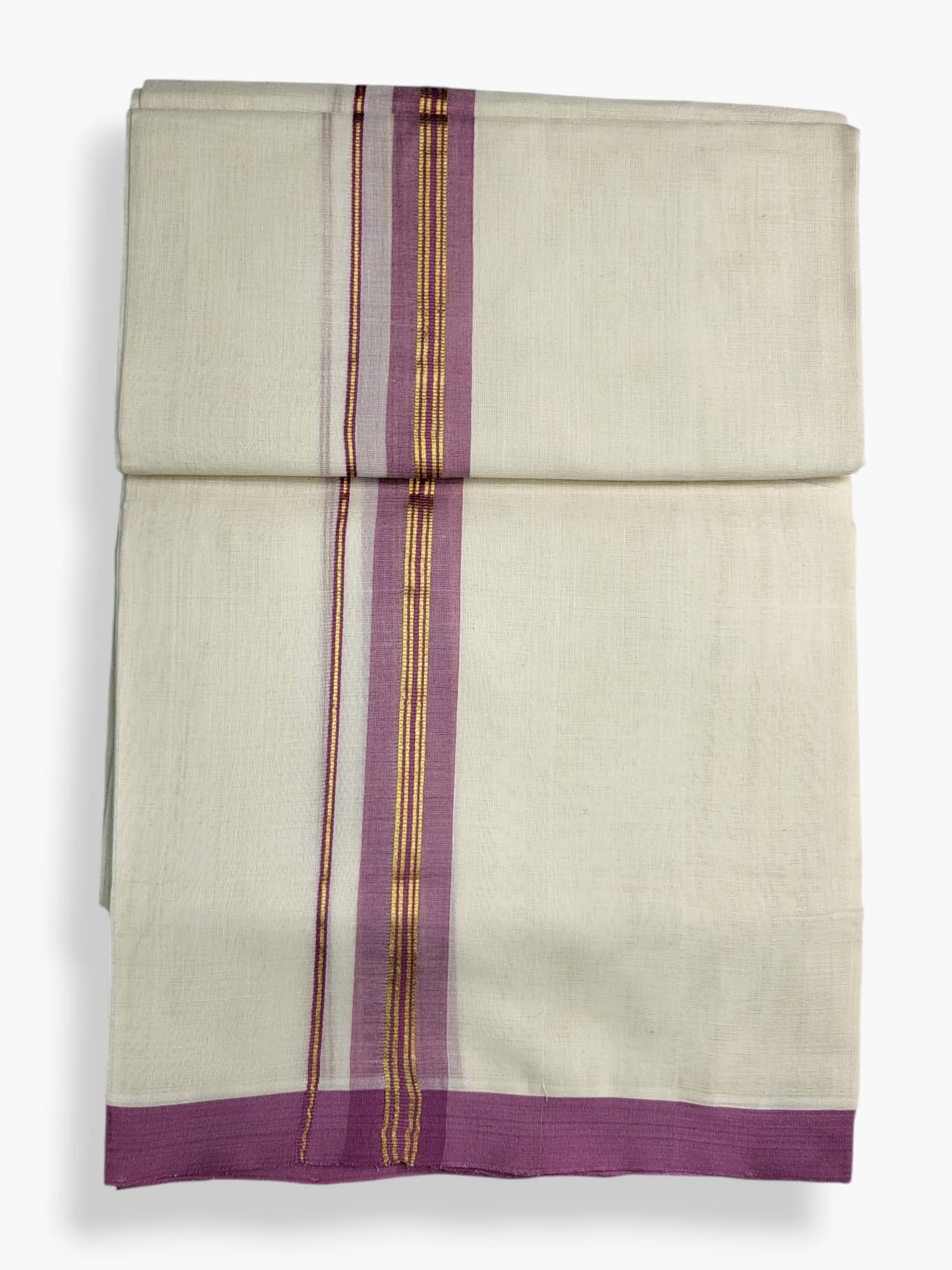  Kerala Balaramapuram Pure Cotton Handloom Mundu/Dhoti 