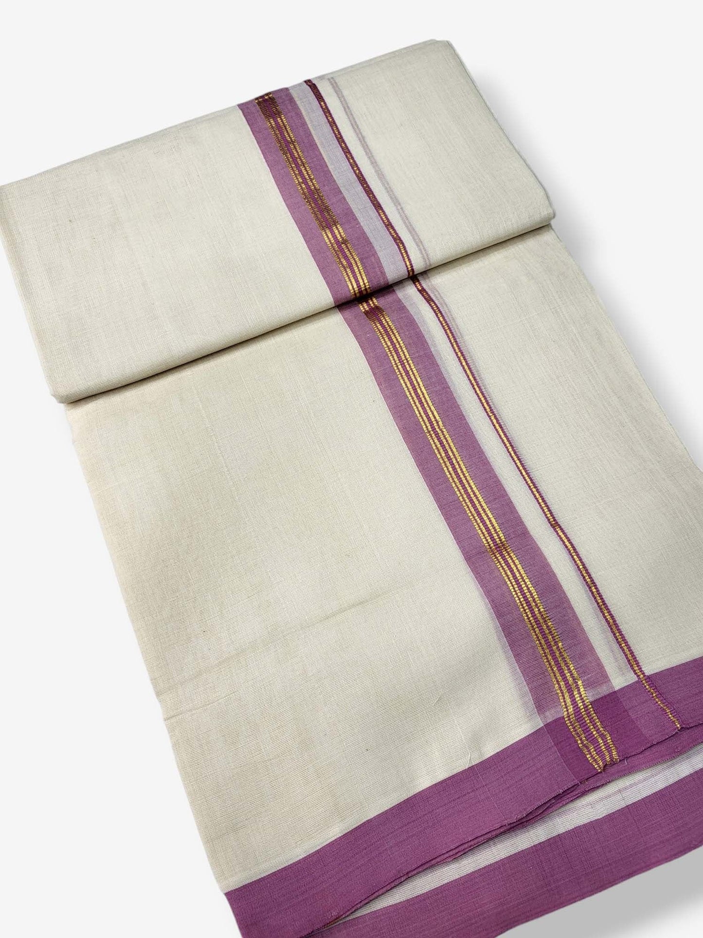  Kerala Balaramapuram Pure Cotton Handloom Mundu/Dhoti 