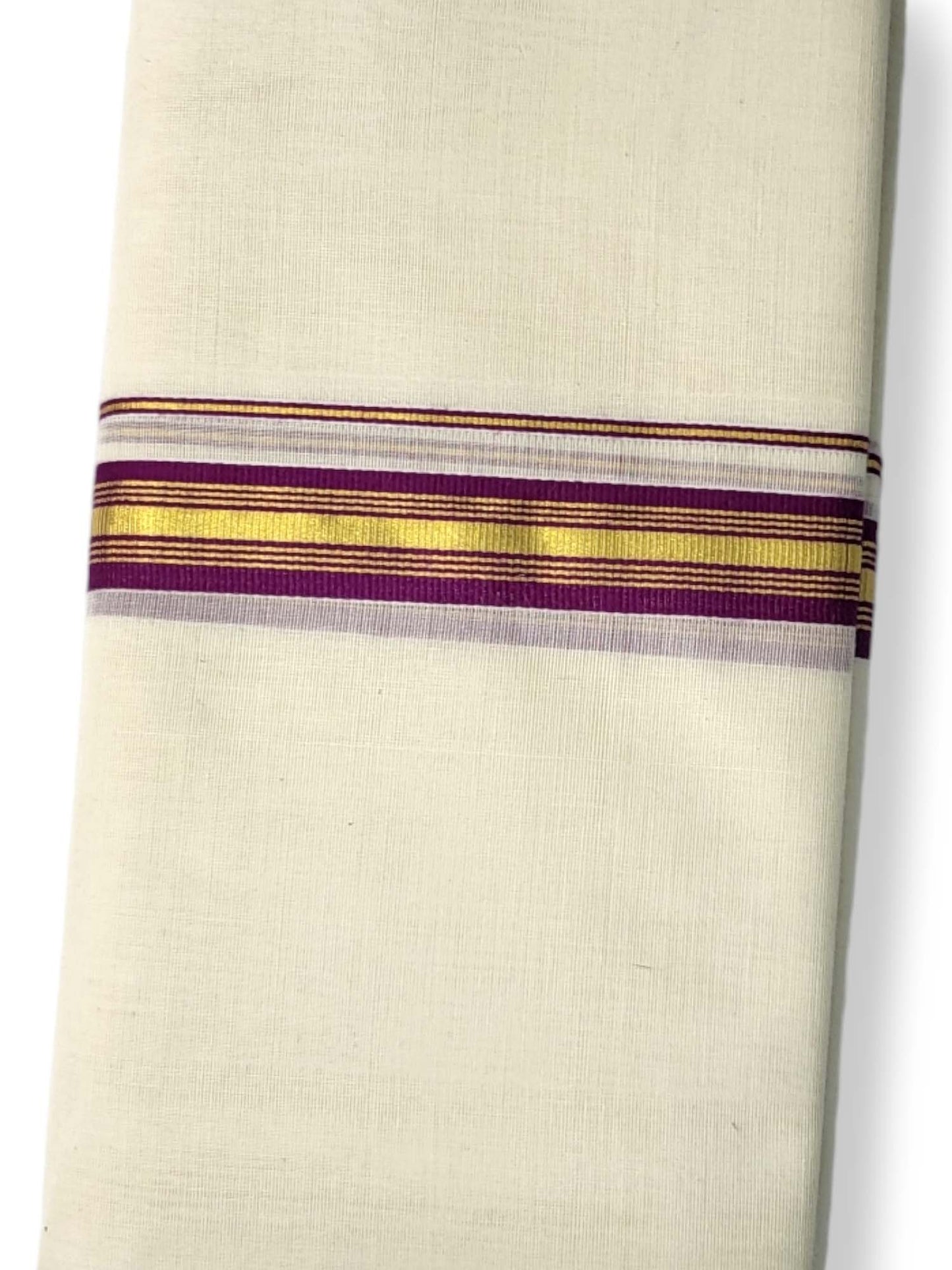  Kerala Balaramapuram Pure Cotton Handloom Mundu/Dhoti 