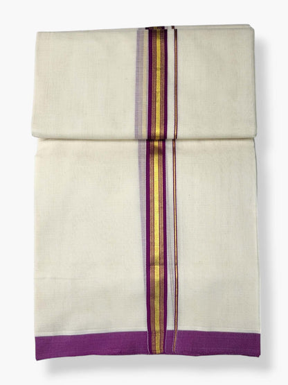  Kerala Balaramapuram Pure Cotton Handloom Mundu/Dhoti 