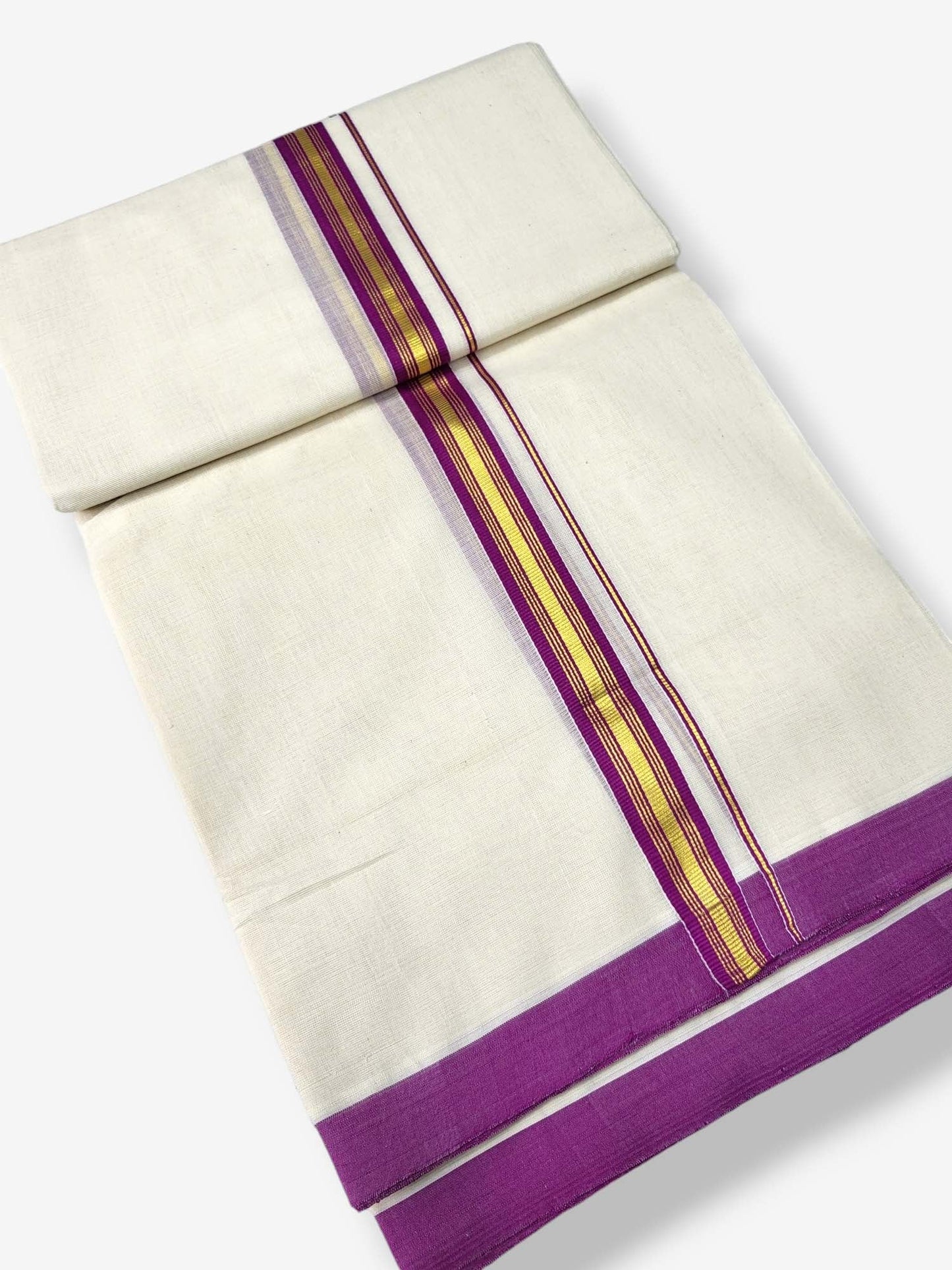  Kerala Balaramapuram Pure Cotton Handloom Mundu/Dhoti 