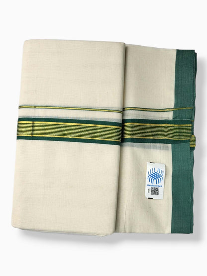  Kerala Balaramapuram Pure Cotton Handloom Mundu/Dhoti 