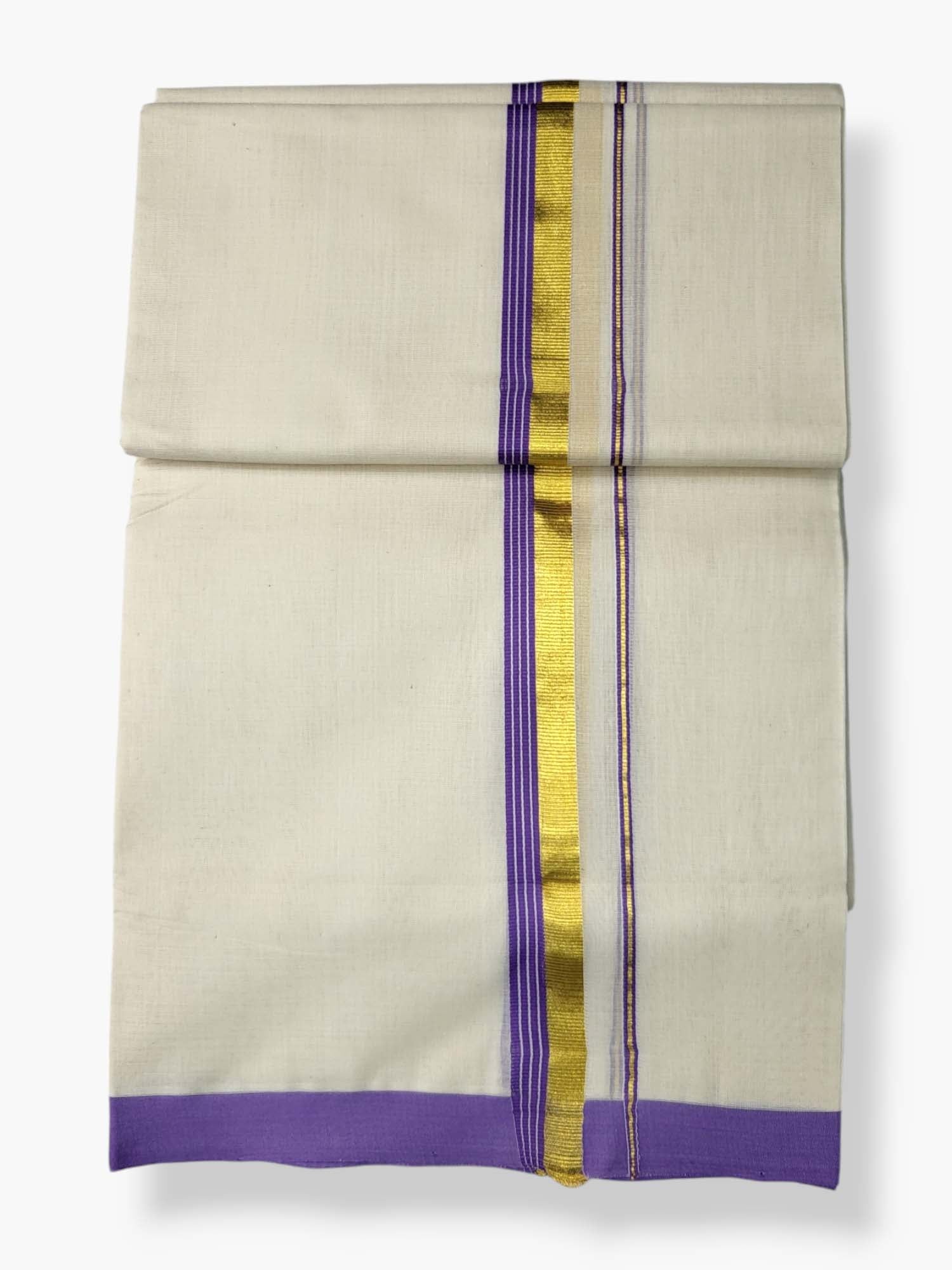  Kerala Balaramapuram Pure Cotton Handloom Mundu/Dhoti 