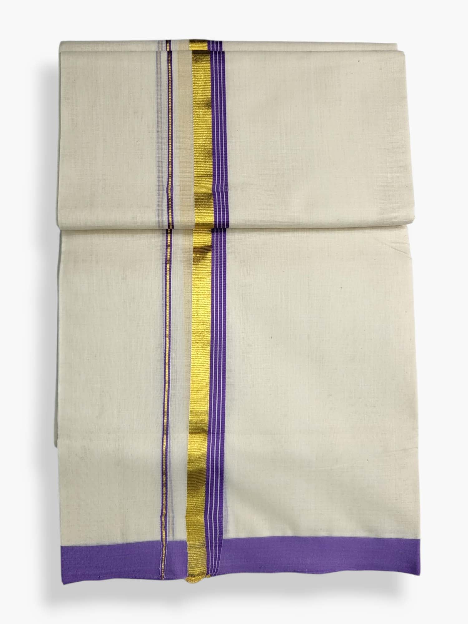  Kerala Balaramapuram Pure Cotton Handloom Mundu/Dhoti 